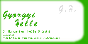 gyorgyi helle business card