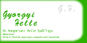 gyorgyi helle business card